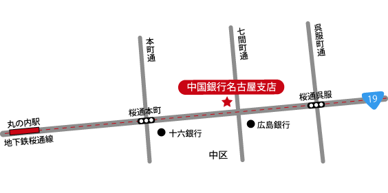 中国銀行名古屋支店地図