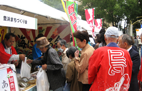 中部地域の食品物産展示コーナー